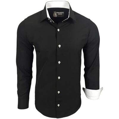 Subliminal Mode Camisa de vestir para homem, Preto, XL Subliminal Mode Camisa de vestir para homem, Preto, XL