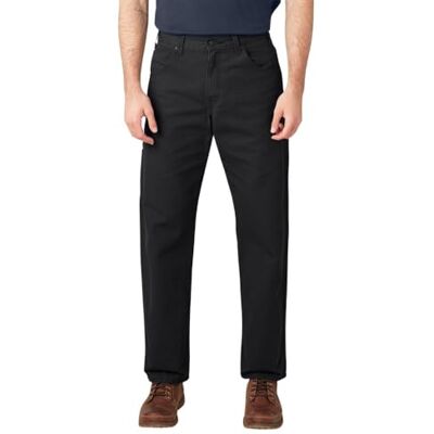 Dickies Calça Jeans de Corte Reto com Modelagem Relaxada para Homem, 30 W/32 L Dickies Calça Jeans de Corte Reto com Modelagem Relaxada para Homem, 30 W/32 L
