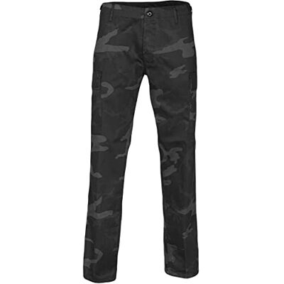 Mil-Tec BDU do tipo Ranger Calças unissexo para adultos, Black Camo, XL Mil-Tec BDU do tipo Ranger Calças unissexo para adultos, Black Camo, XL