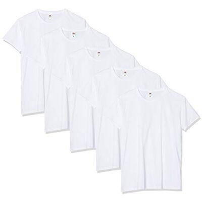 Fruit of the Loom Valueweight Short Sleeve t-shirt para homem, 5 branco., 3XL Fruit of the Loom Valueweight Short Sleeve t-shirt para homem, 5 branco., 3XL