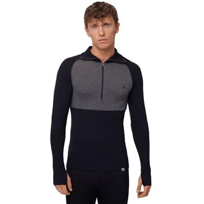 DANISH ENDURANCE Camisola de Meio Fecho de Correr em Merino para Homem, Roupa Interior Térmica Premium, Meio Fecho de Correr DANISH ENDURANCE Camisola de Meio Fecho de Correr em Merino para Homem, Roupa Interior Térmica Premium, Meio Fecho de Correr