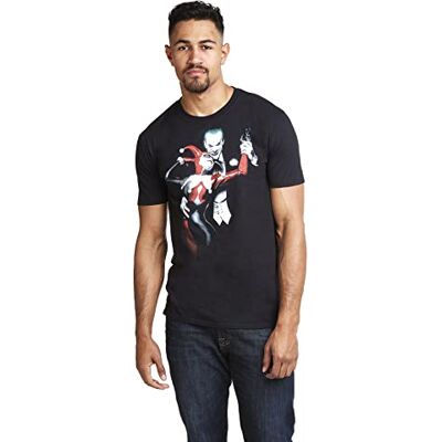 DC Comics Joker & Harley t-shirt para homem, Preto (Black Blk) DC Comics Joker & Harley t-shirt para homem, Preto (Black Blk)