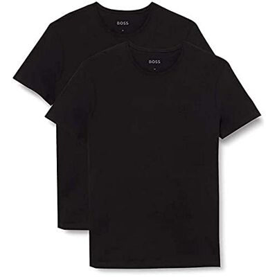 Boss T-shirt Rn 2P Co t-shirt (pacote de 2) para homem, preto1 Boss T-shirt Rn 2P Co t-shirt (pacote de 2) para homem, preto1