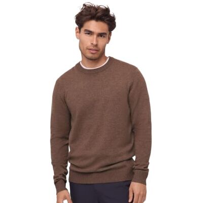 DANISH ENDURANCE Jersey lã mineral caxemira para homem castanho XL DANISH ENDURANCE Jersey lã mineral caxemira para homem castanho XL