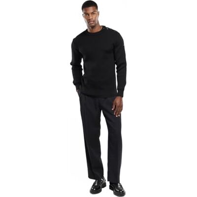 Armor Lux 1901 Jersey de manga comprida para homem, Preto (010 Noir 10) Armor Lux 1901 Jersey de manga comprida para homem, Preto (010 Noir 10)