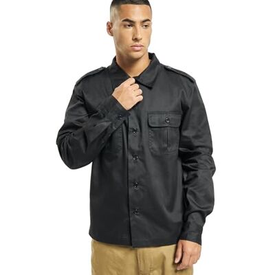 Brandit US Shirt Long Sleeve, cor: preto, tamanho: M Brandit US Shirt Long Sleeve, cor: preto, tamanho: M