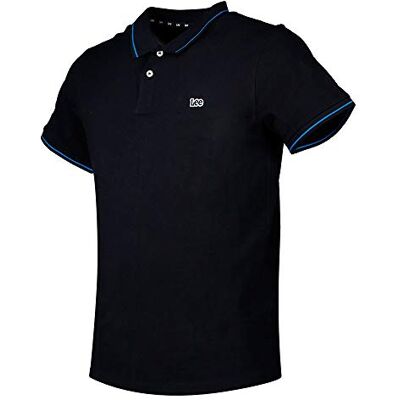 Lee Camiseta Polo Pique para Homem, preto e azul marinho:, XL Lee Camiseta Polo Pique para Homem, preto e azul marinho:, XL