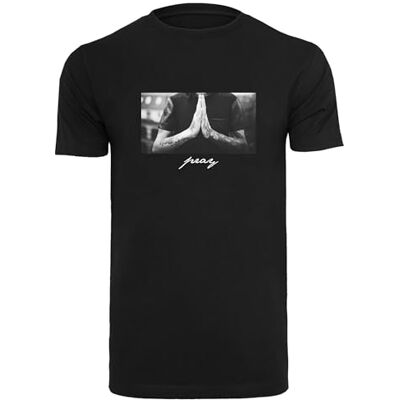 Tee T-shirt Pray de mangas curtas para homem com estampado frontal, moda urbana com calha, em algodão, cores diferentes, tamanhos XS-5XL Tee T-shirt Pray de mangas curtas para homem com estampado frontal, moda urbana com calha, em algodão, cores diferentes, tamanhos XS-5XL