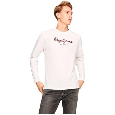Pepe Jeans Eggo Long Camisola de manga comprida para homem Normal XS Blanco (White 800) Pepe Jeans Eggo Long Camisola de manga comprida para homem Normal XS Blanco (White 800)
