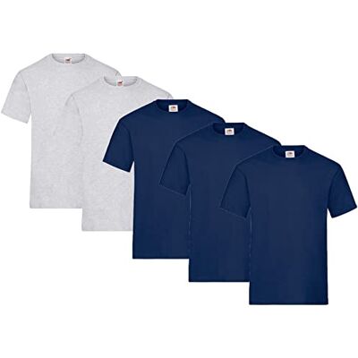 Fruit of the Loom Heavy Cotton tee Shirt 5 Pack Camiseta Hombre (Pack de 1) Fruit of the Loom Heavy Cotton tee Shirt 5 Pack Camiseta Hombre (Pack de 1)