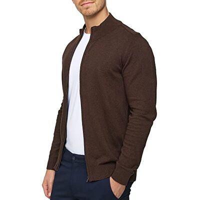 Indicode Homens Lau casaco de gola alta feito de 80% algodão Dk Brown Mix XL Indicode Homens Lau casaco de gola alta feito de 80% algodão Dk Brown Mix XL