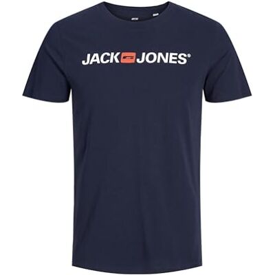 JACK & JONES Jjecorp Logo Tee SS Crew Neck Noos T-shirt para homem atualizado XS Azul (Navy Blazer Detail: Slim Fit) JACK & JONES Jjecorp Logo Tee SS Crew Neck Noos T-shirt para homem atualizado XS Azul (Navy Blazer Detail: Slim Fit)