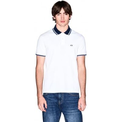 Giorgio Armani Logótipo bordado 3D Back Colar logótipo polo homem (embalagem de 1) Giorgio Armani Logótipo bordado 3D Back Colar logótipo polo homem (embalagem de 1)