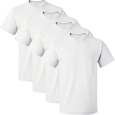 Fruit of the Loom Tag-Free Cotton Undershirts t-shirt para homem (embalagem de 4), Regular Crew Pacote de 4, cor branca, XL Fruit of the Loom Tag-Free Cotton Undershirts t-shirt para homem (embalagem de 4), Regular Crew Pacote de 4, cor branca, XL