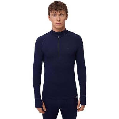 DANISH ENDURANCE T-shirt de Meio Fecho em Merino para Homem, Roupa Interior Térmica Premium, Meio Fecho, L DANISH ENDURANCE T-shirt de Meio Fecho em Merino para Homem, Roupa Interior Térmica Premium, Meio Fecho, L