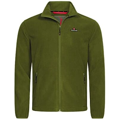 Höhenhorn Badus Casaco polar para homem fecho completo caminhadas ao ar livre caminhadas, verde, XL Höhenhorn Badus Casaco polar para homem fecho completo caminhadas ao ar livre caminhadas, verde, XL