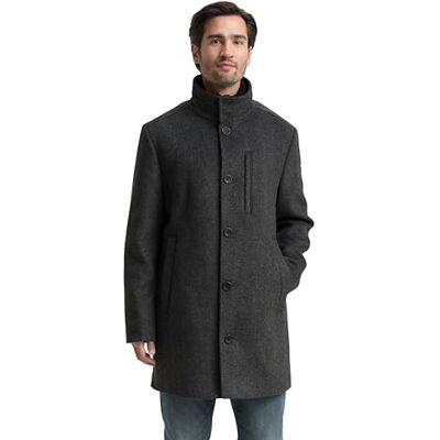 Tom Tailor Casaco de lã homem, 30500 Dark Grey Black Herringbone, M Tom Tailor Casaco de lã homem, 30500 Dark Grey Black Herringbone, M