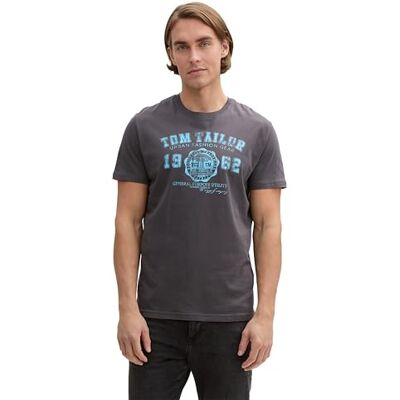 Tom Tailor T-shirt para homem Camiseta S Gris (Tarmac Grey 10899) Tom Tailor T-shirt para homem Camiseta S Gris (Tarmac Grey 10899)