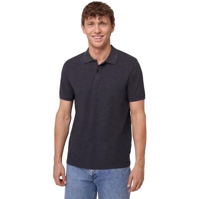 DANISH ENDURANCE Polo Masculino Manga Curta em Algodão Orgânico, Camisa de Vestir, Suave e Confortável, 1 ou 2 Pack, Melange cinza escuro, XXL DANISH ENDURANCE Polo Masculino Manga Curta em Algodão Orgânico, Camisa de Vestir, Suave e Confortável, 1 ou 2 Pack, Melange cinza escuro, XXL