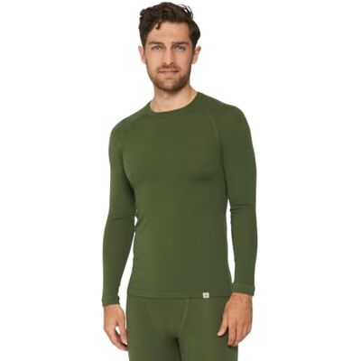 DANISH ENDURANCE T-shirt térmica lã mineral homem verde 2XL DANISH ENDURANCE T-shirt térmica lã mineral homem verde 2XL