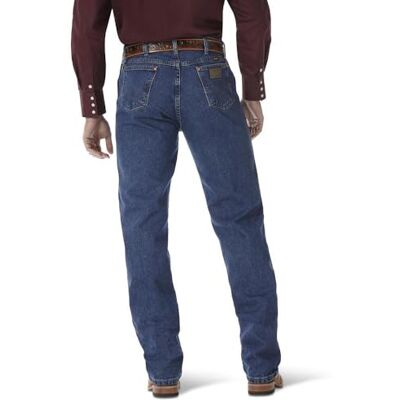 Wrangler Calças de ganga de ajuste original para homem, lavagem à pedra, 33 W / 36L Wrangler Calças de ganga de ajuste original para homem, lavagem à pedra, 33 W / 36L