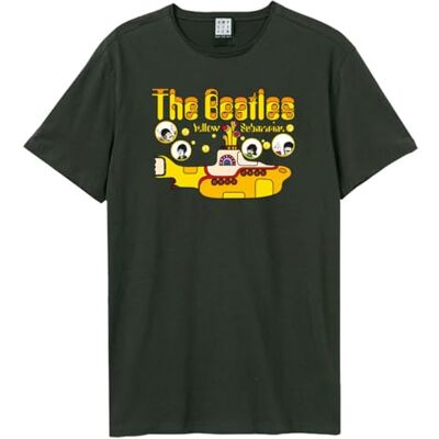 Amplified T-shirt unissexo dos Beatles com design de submarino amarelo para adultos, Carvão vegetal, XXL Amplified T-shirt unissexo dos Beatles com design de submarino amarelo para adultos, Carvão vegetal, XXL