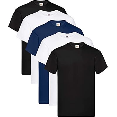 Fruit of the Loom Original Tee, 5 Pack t-shirt para homem Fruit of the Loom Original Tee, 5 Pack t-shirt para homem