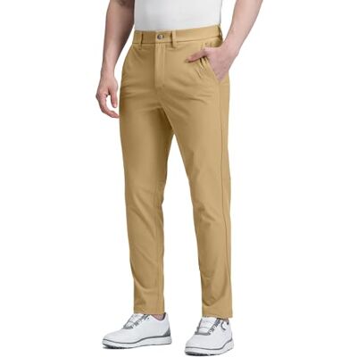 CRZ YOGA Homem Calças de Golfe Confortáveis para Todo o Dia Secagem Rápida Leves Casuais de Trabalho com Bolsos 76/81/86cm Elasticidad Aceptable, Antiarrugas, Casual, Pierna Ligeramente Afilada, Frente Plano, Bolsillos, Pantalones de Vestir Hombre CRZ YOGA Homem Calças de Golfe Confortáveis para Todo o Dia Secagem Rápida Leves Casuais de Trabalho com Bolsos 76/81/86cm Elasticidad Aceptable, Antiarrugas, Casual, Pierna Ligeramente Afilada, Frente Plano, Bolsillos, Pantalones de Vestir Hombre