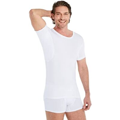 FINN T-shirt interior anti-suor para homem, gola redonda e invisível FINN T-shirt interior anti-suor para homem, gola redonda e invisível