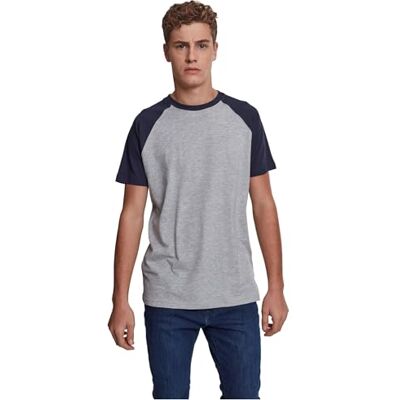 Urban Classics T-shirt básica de manga curta para homem, gola redonda, algodão, comprimento normal, estilo moderno, disponível em cores diferentes, tamanhos XS 5XL, Cinzento/azul (Marinho), 5XL Urban Classics T-shirt básica de manga curta para homem, gola redonda, algodão, comprimento normal, estilo moderno, disponível em cores diferentes, tamanhos XS 5XL, Cinzento/azul (Marinho), 5XL