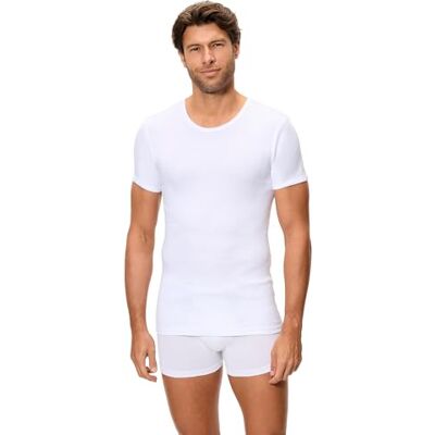 Abanderado T-shirt de manga curta clássica algodão 100 % homem x 1, Branco, Médio Abanderado T-shirt de manga curta clássica algodão 100 % homem x 1, Branco, Médio
