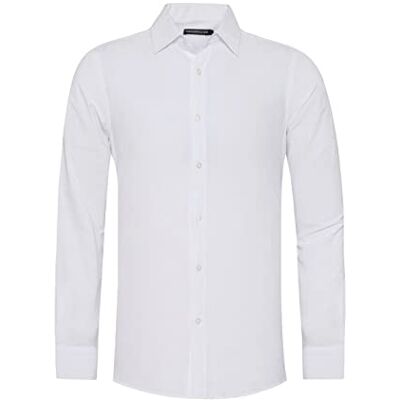 RED BRIDGE Camisa de manga comprida para negócios, fácil de passar a ferro, monocromático, branco, L RED BRIDGE Camisa de manga comprida para negócios, fácil de passar a ferro, monocromático, branco, L