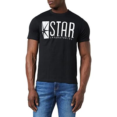 DC Comics Star Labs t-shirt para homem, Preto (Black Blk) DC Comics Star Labs t-shirt para homem, Preto (Black Blk)