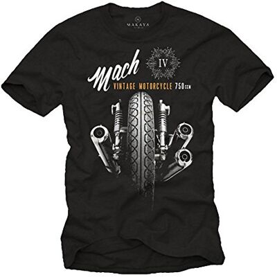 MAKAYA T-shirts de Motociclistas Vintage Moto Mach 4 Homem MAKAYA T-shirts de Motociclistas Vintage Moto Mach 4 Homem