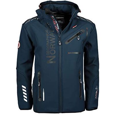 Geographical Norway Royaute Men Distribrands Casaco Softshell impermeável para homem Casaco respirável com capuz para exteriores táticos de inverno à prova de vento, M Geographical Norway Royaute Men Distribrands Casaco Softshell impermeável para homem Casaco respirável com capuz para exteriores táticos de inverno à prova de vento, M