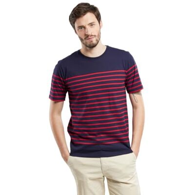 Armor Lux Marinière''etel'' T-shirt para homem, Azul (455 Navire/Braise 455) Armor Lux Marinière''etel'' T-shirt para homem, Azul (455 Navire/Braise 455)