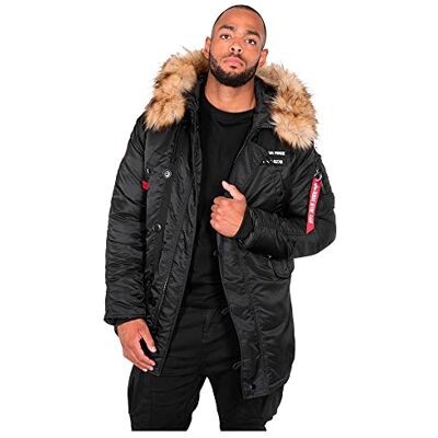 Alpha N3b Airborne casaco para homem (embalagem de 1), Preto (Black 03), M Alpha N3b Airborne casaco para homem (embalagem de 1), Preto (Black 03), M