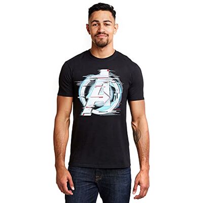 Marvel T-shirt Quantum Logo para homem, Preto (Black Blk), M Marvel T-shirt Quantum Logo para homem, Preto (Black Blk), M
