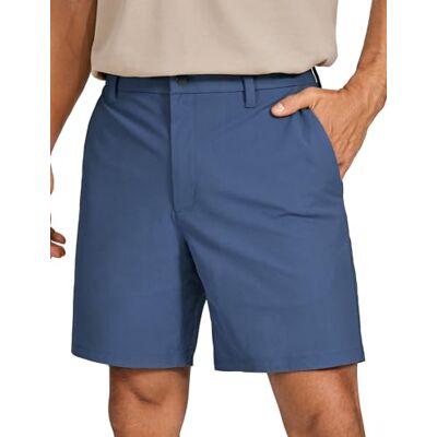 CRZ YOGA Calções de golfe para homem confortáveis para o dia todo, 7/9 polegadas, elásticos leves casuais de trabalho frente plana calções com bolsos Elasticidad Aceptable, Antiarrugas, Casual, Frente Plano, Bolsillos, Pantalones Cortos Hombre CRZ YOGA Calções de golfe para homem confortáveis para o dia todo, 7/9 polegadas, elásticos leves casuais de trabalho frente plana calções com bolsos Elasticidad Aceptable, Antiarrugas, Casual, Frente Plano, Bolsillos, Pantalones Cortos Hombre