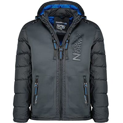Geographical Norway Beachwood Men Casaco acolchoado outono inverno para homens casaco casaco casaco acolchoado corta-vento de manga comprida Rego Ide elegante homem (cinzento escuro 5XL) Geographical Norway Beachwood Men Casaco acolchoado outono inverno para homens casaco casaco casaco acolchoado corta-vento de manga comprida Rego Ide elegante homem (cinzento escuro 5XL)