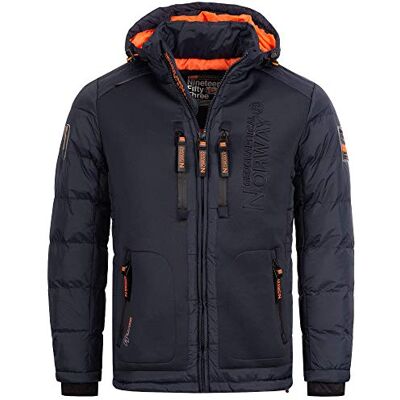 Geographical Norway IMS Production Casaco acolchoado de inverno para homem, estilo anorak com capuz, forrado e quente, para ar livre, esqui e snowboard, inverno e outono, tamanhos S-7XL Geographical Norway IMS Production Casaco acolchoado de inverno para homem, estilo anorak com capuz, forrado e quente, para ar livre, esqui e snowboard, inverno e outono, tamanhos S-7XL