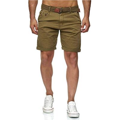 Indicode Conor Calções curtos de algodão para homem, Militar Indicode Conor Calções curtos de algodão para homem, Militar