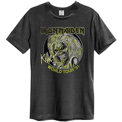 Amplified T-shirt Iron Maiden Killers World Tour carbono, XXL Amplified T-shirt Iron Maiden Killers World Tour carbono, XXL