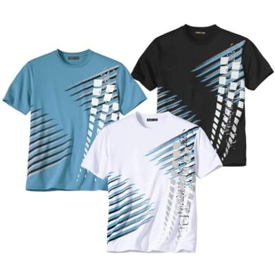 ATLAS FOR MEN Pack de 3 Camisetas Hombre T-Shirt de Manga Corta para Verano Estilo Casual, Confortable y Atemporal Ropa Básica Esencial Disponibles en Tallas Grandes de la M hasta 5XL ATLAS FOR MEN Pack de 3 Camisetas Hombre T-Shirt de Manga Corta para Verano Estilo Casual, Confortable y Atemporal Ropa Básica Esencial Disponibles en Tallas Grandes de la M hasta 5XL