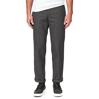 Dickies S/Stght Work Pant Calças, cinzento (Charcoal Grey), 38W / 32L para homem Dickies S/Stght Work Pant Calças, cinzento (Charcoal Grey), 38W / 32L para homem
