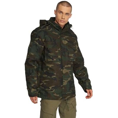 Brandit M65 Standard exterior casaco Parka M65 B-3108, Woodland, XXL Brandit M65 Standard exterior casaco Parka M65 B-3108, Woodland, XXL