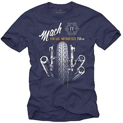 MAKAYA T-shirts de Motociclistas Vintage Moto Mach 4 Homem MAKAYA T-shirts de Motociclistas Vintage Moto Mach 4 Homem