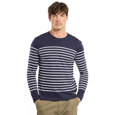 Armor Lux Marinière Port-Louis Héritage Homme T-shirt de manga comprida para homem, Multicolor (600 navio / branco 600) Armor Lux Marinière Port-Louis Héritage Homme T-shirt de manga comprida para homem, Multicolor (600 navio / branco 600)
