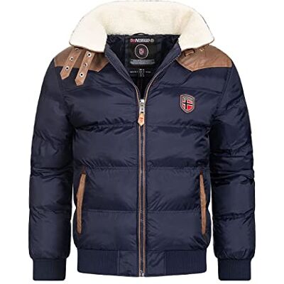 Geographical Norway Casaco de inverno para homem, Azul Marinho Geographical Norway Casaco de inverno para homem, Azul Marinho