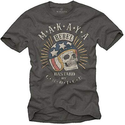 MAKAYA Roupa Motocross t-shirt com caveiras e capacete mota para homem MAKAYA Roupa Motocross t-shirt com caveiras e capacete mota para homem